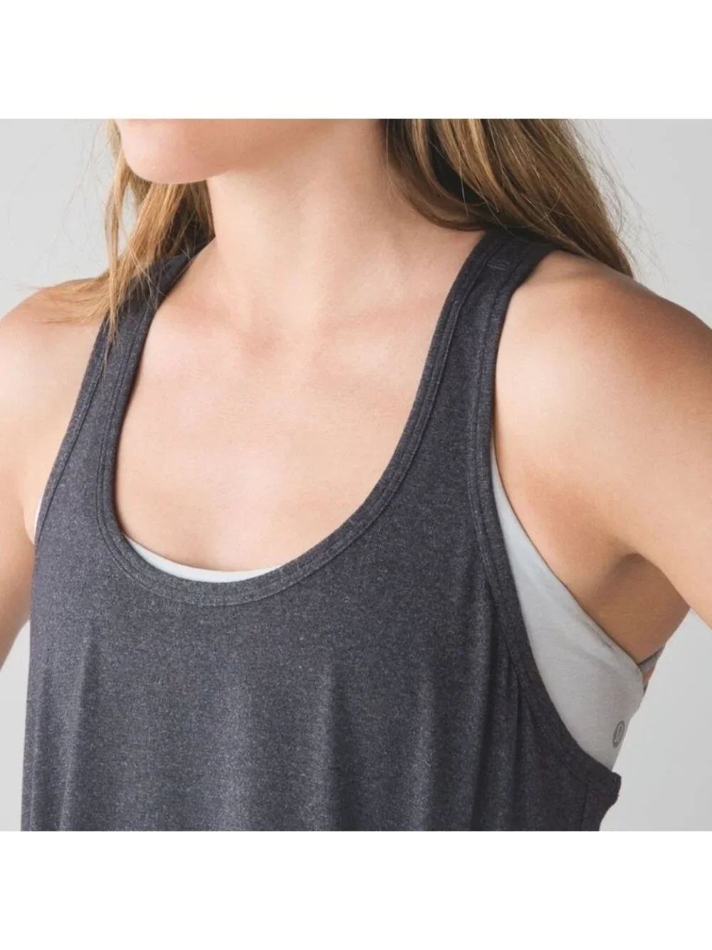 Lululemon Salute the Sun Tank Heathered Black